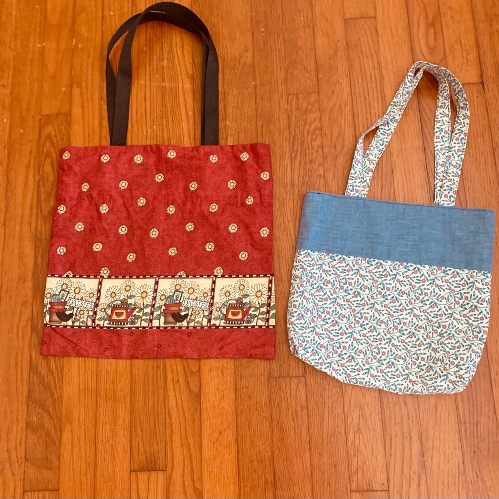 Cotton tote bags, handmade